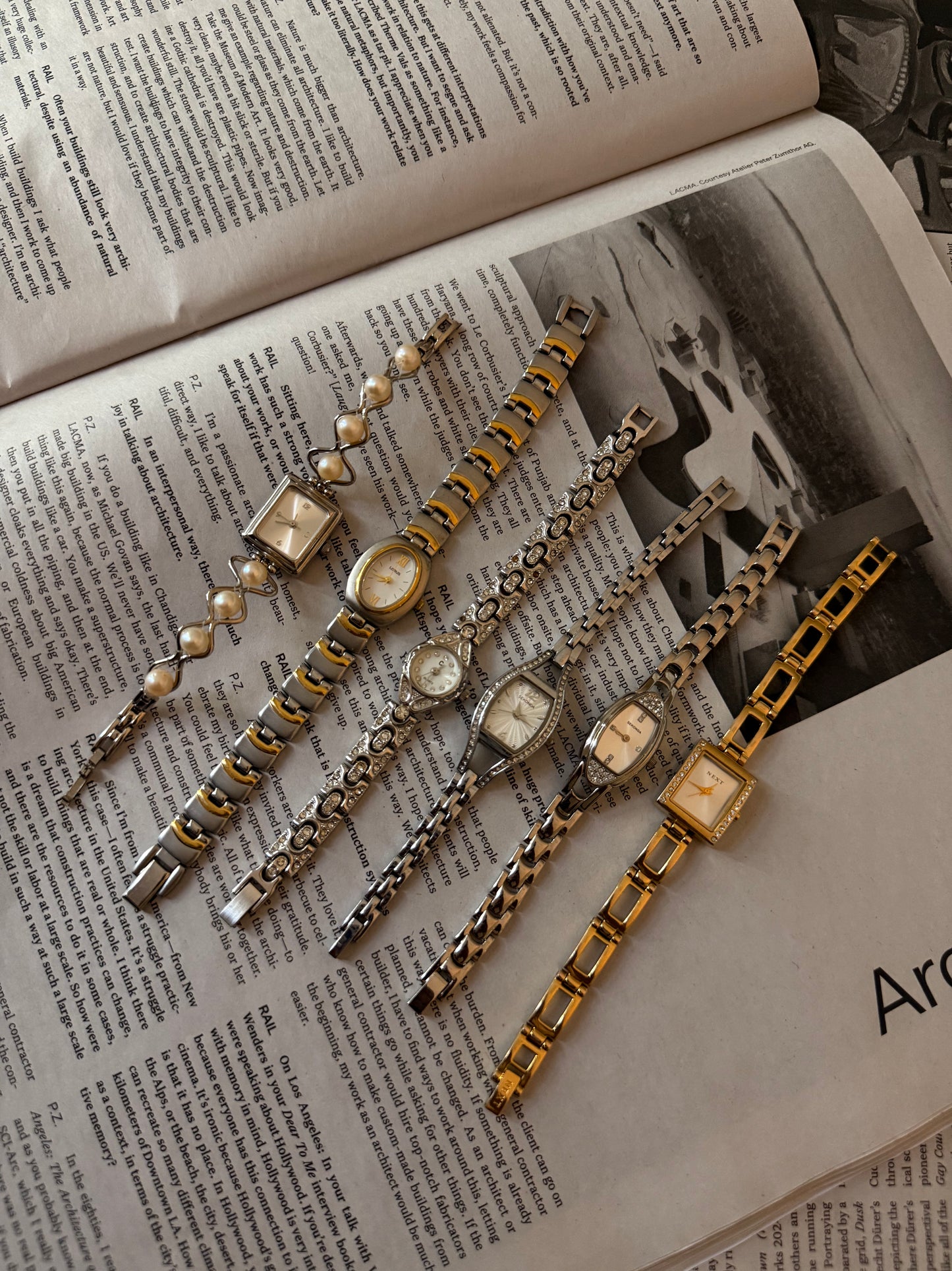 Silver slim embellished eye watch