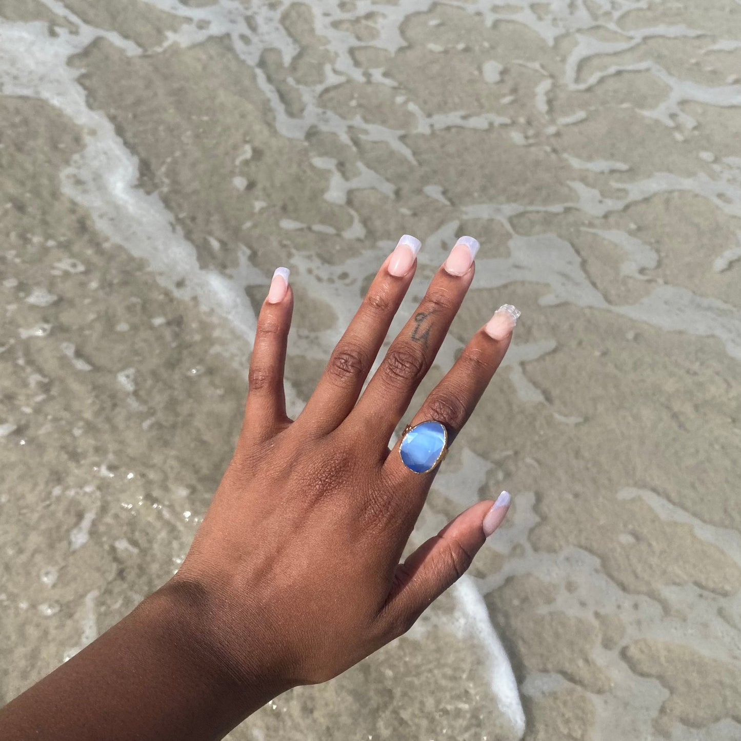 Aqua 18K Ring