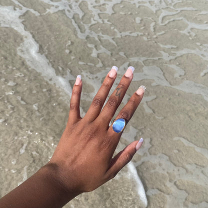 Aqua 18K Ring