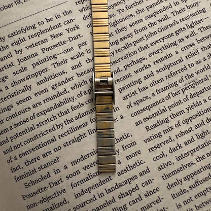 Gold square stacked detail minimal watch