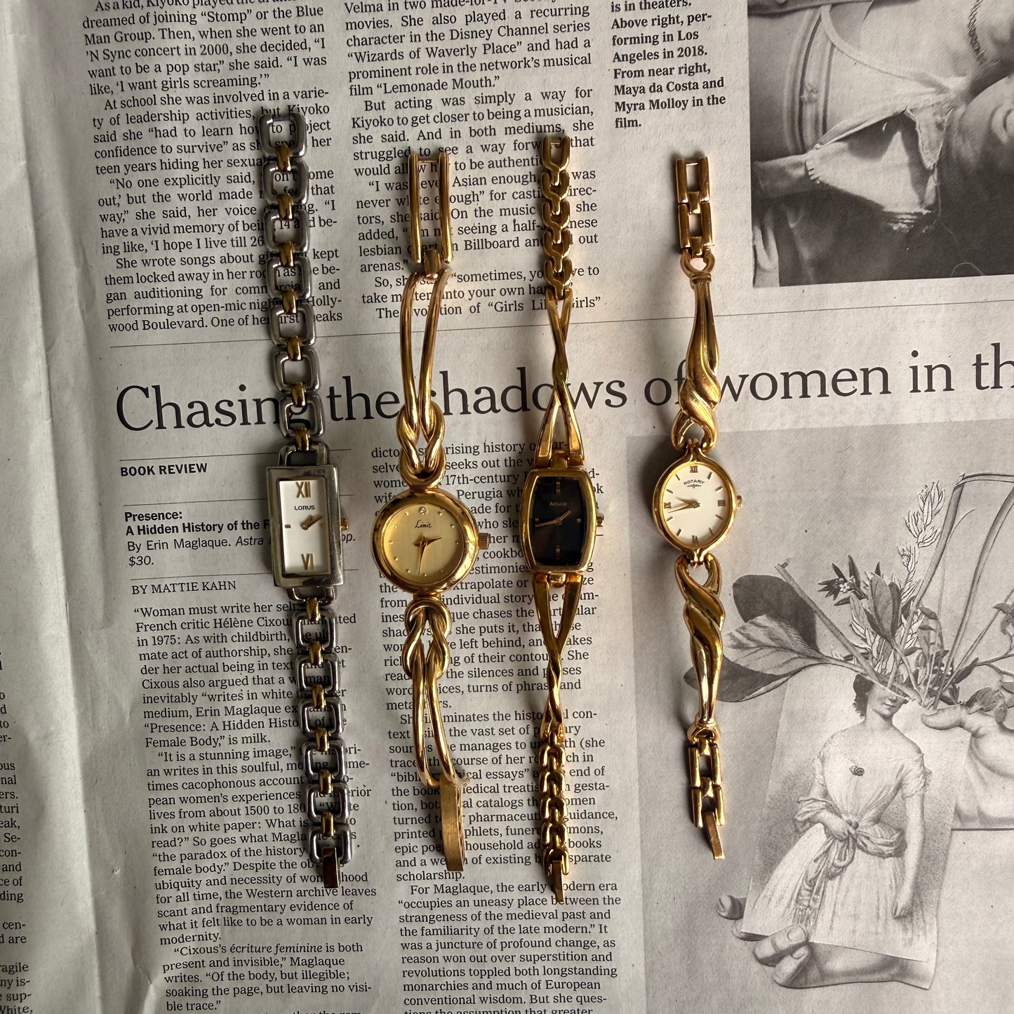 Cross style twist band watch